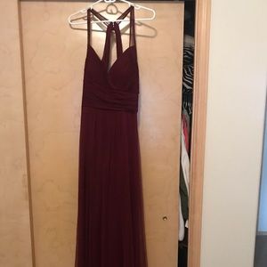 Wine Bridesmaid Dress